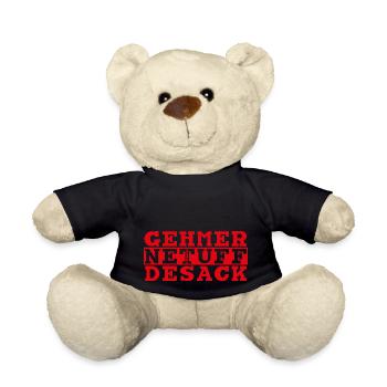 GEHMERMETUFFDESACK rot - Teddy - Schwarz - Vorne