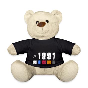 1991 vintage geburtstag retro jubiläum "new Tibet" - Teddy - Schwarz - Vorne