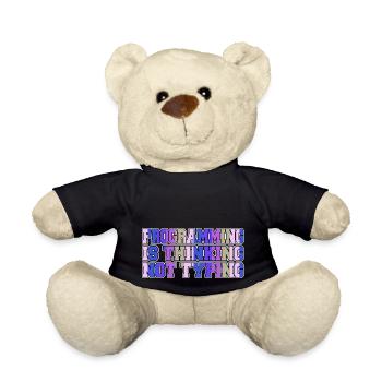 Fun Codes Ordinateur Humour Cadeau d’anniversaire - Nounours - noir - Devant