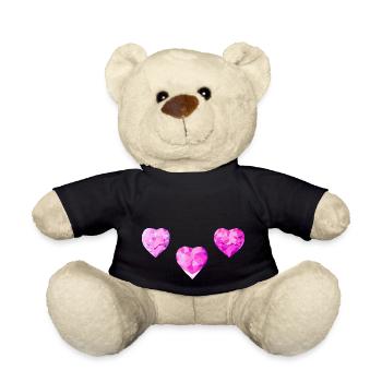 Mother's Day Valentine's Day Engagement Wedding Love - Teddy Bear - black - Front
