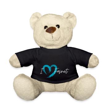 I love Fasnet blau - Teddy - Schwarz - Vorne