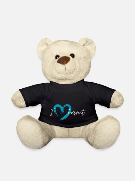 I love Fasnet blau - Teddy - Schwarz
