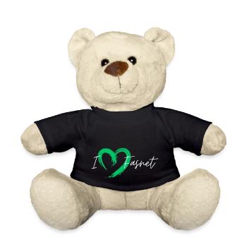 I love Fasnet Grün - Teddy - Schwarz - Vorne