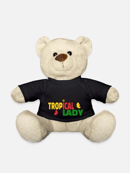 Tropical lady - Teddy Bear - black
