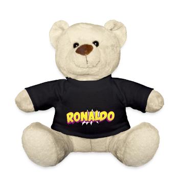Ronald Custom Name Comic Book Style Pop Art, - Teddy Bear - black - Front