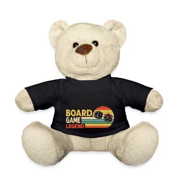 Board Game Legend Nerd Gamer Tabletop Player - Teddy - Schwarz - Vorne