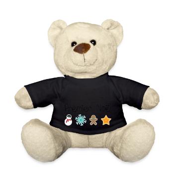 premier noel bébé - Nounours - noir - Devant