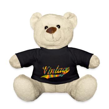 Vintage- idée cadeau rétro - Nounours - noir - Devant