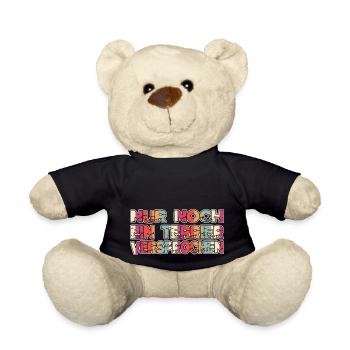 pfote hundehalter zitat pudel geburtstag - Teddy - Schwarz - Vorne