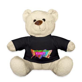 That remains, that's art! colorful, NettsFetz - Teddy Bear - black - Front
