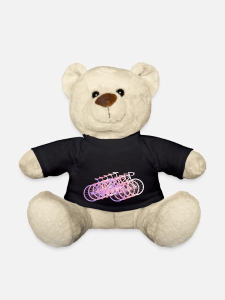 Bicycle Road Bike Vintage Retro - Teddy Bear - black