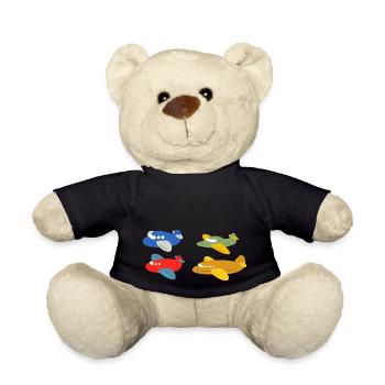 Enfants Avion Anniversaire Pilote - Nounours - noir - Devant