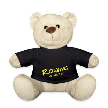 Rowing - We love it - Sport - Aviron Rower Rudern - Teddy - Schwarz - Vorne