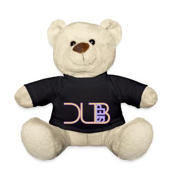 Dub Step Techno Music Cool DJ Party Club Text Logo - Teddy Bear - black - Front