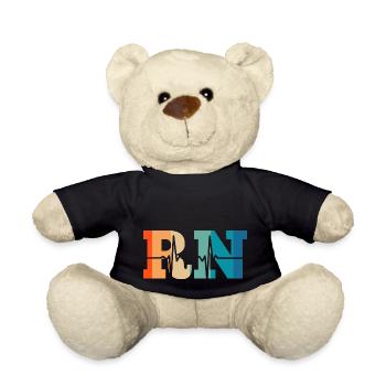 Retro Heartbeat Krankenschwester - Teddy - Schwarz - Vorne