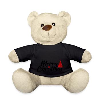 Police Joyeux Noël - Nounours - noir - Devant