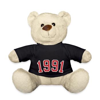 Année de naissance sport 1991 - Nounours - noir - Devant