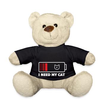 J’ai besoin de mon chat, cadeau, chats - Nounours - noir - Devant