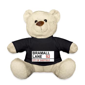 Sheffield Football Team Bramall Lane Street Sign - Teddy Bear - black - Front