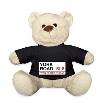 Maidenhead York Road Iconic Street Sign - Teddy Bear - black - Front