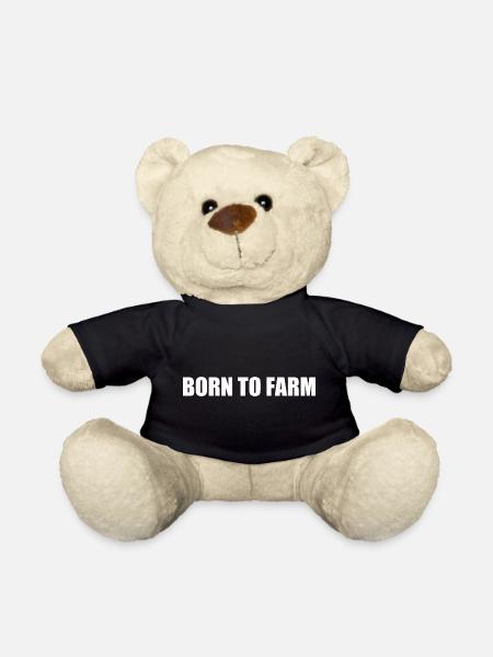 Born to Farm – Farmer & Traktor Saying - Teddy Bear - black