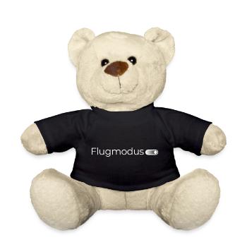 Flugmodus an. – Minimalistisches Design in Weiß - Teddy - Schwarz - Vorne