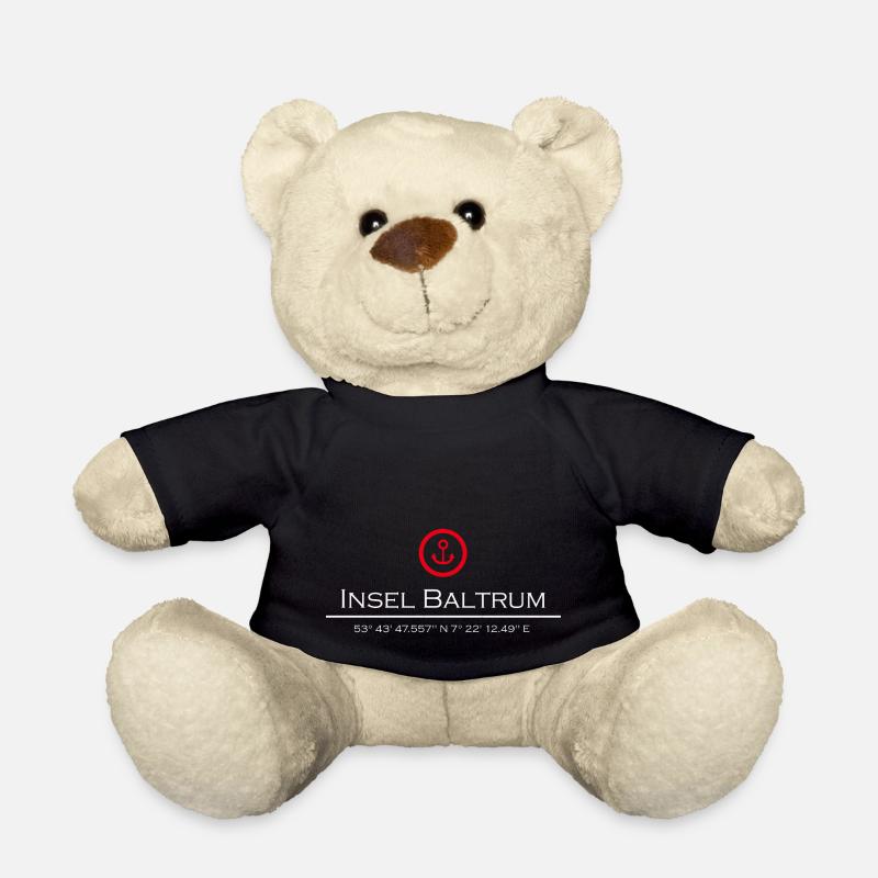 Insel Baltrum roter Anker - Teddy - Schwarz