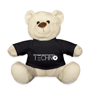 Techno - Teddy Bear - black - Front