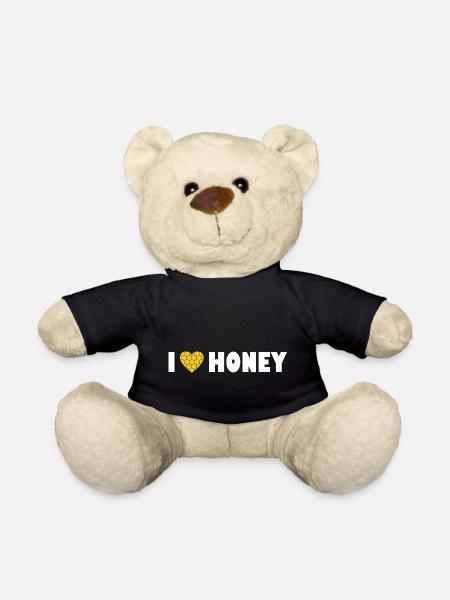 Honig I Love Honey Biene Bee - Teddy - Schwarz