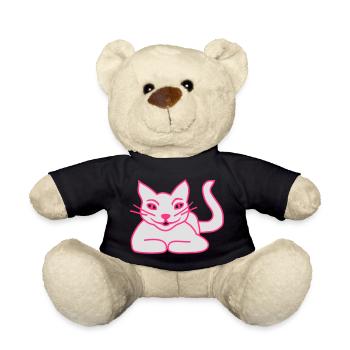 Cat - Teddy Bear - black - Front