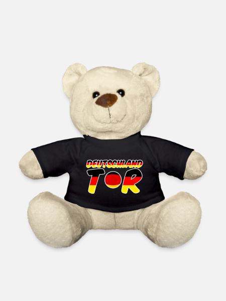 Deutschland Tor Fußball, WM, Sport, Geschenk - Teddy - Schwarz