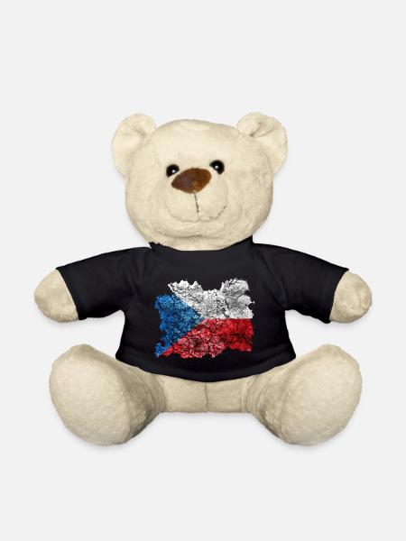 Tschechien Vintage Flagge - Teddy - Schwarz