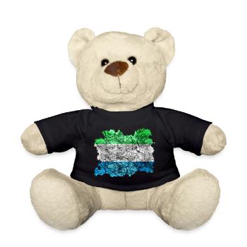 Sierra Leone vintage flag - Teddy Bear - black - Front