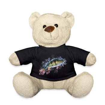 Idée cadeau de perche de pêche - Nounours - noir - Devant