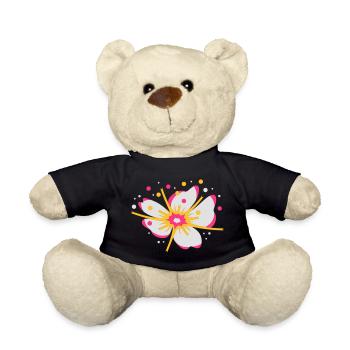 A cherry blossom with pollen - Teddy Bear - black - Front