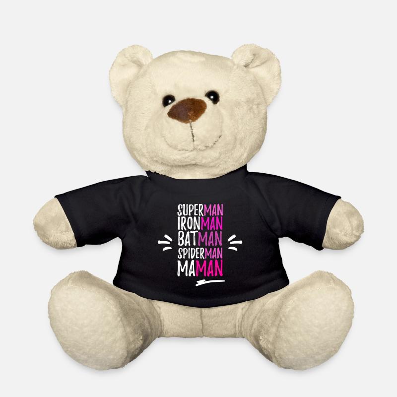 T-SHIRT SUPER HELD MAMMA - Teddy - Schwarz