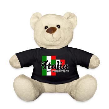 Italia Italien italienisch Urlaub Ferien Geschenk - Teddy - Schwarz - Vorne