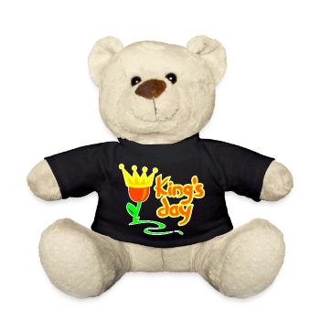 Königstag Niederlande Tulpe kings day - Teddy - Schwarz - Vorne