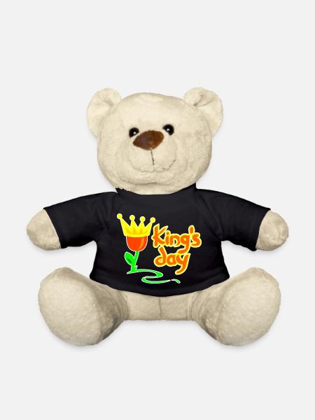 Jour royal Pays-Bas Tulipe kings day - Nounours - noir