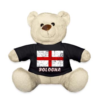 Bologna flag Fahne Flagge flag bandera drapeau - Teddy Bear - black - Front