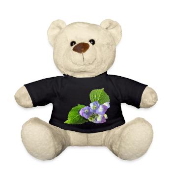 veilchen blume blüte natur - Teddy - Schwarz - Vorne