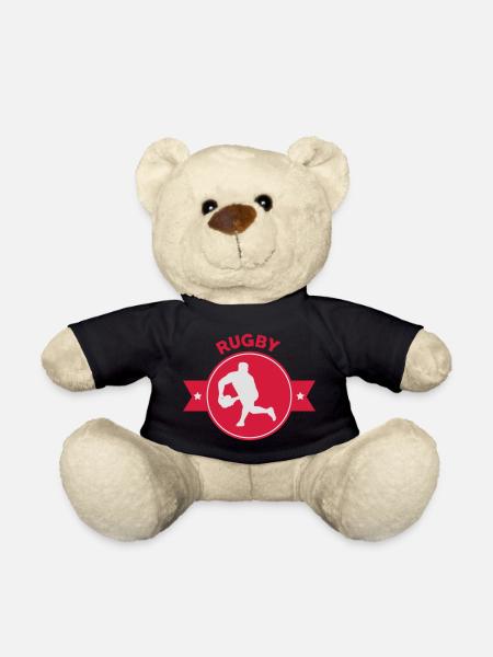Rugby - Rugbyman - Sport - Fighter - Fight - Nounours - noir