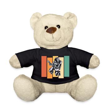 Gitarrist Astronaut Rock and Roll Geschenk - Teddy - Schwarz - Vorne