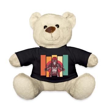 Crâne de moto vintage - Nounours - noir - Devant