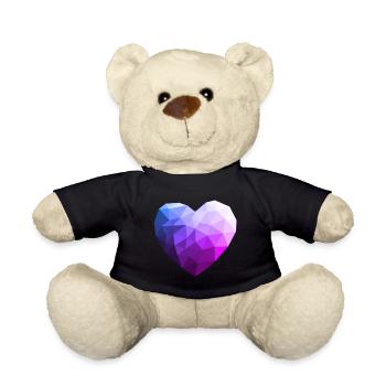 HEART HEART LOVE LOVE POLYGON - Teddy Bear - black - Front