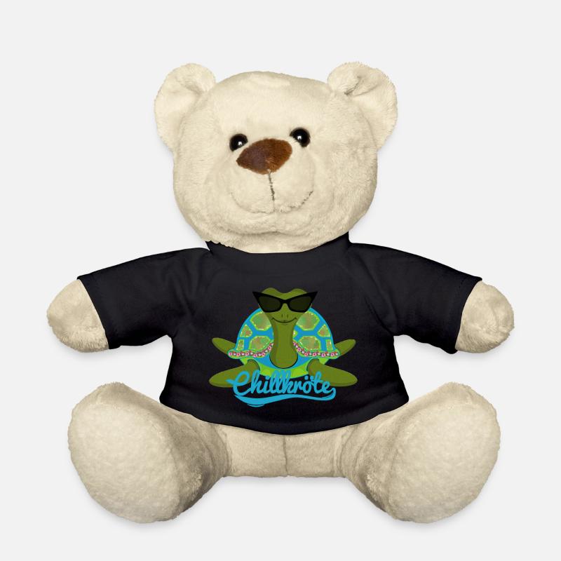 Schildkröte Chillkröte Chill Kröte - Teddy - Schwarz