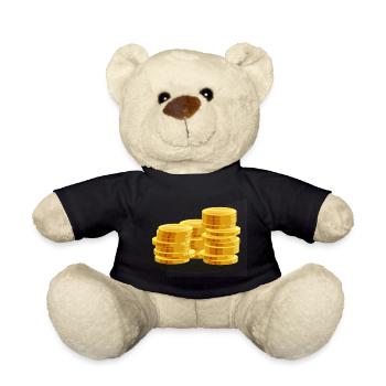 Coins Money Coins Coins Collectors Dollar Money Gold - Teddy Bear - black - Front