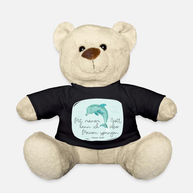 Christliches Design mit Delphin - Teddy - Schwarz