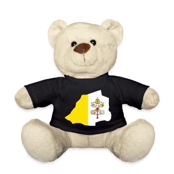 Vatican City Flag Map Flag - Teddy Bear - black - Front