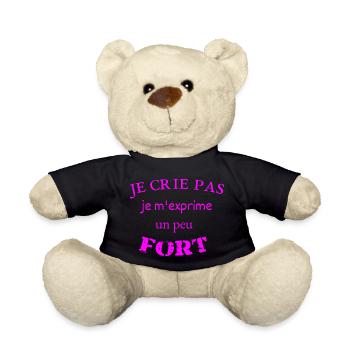 je crie pas 2 - Nounours - noir - Devant